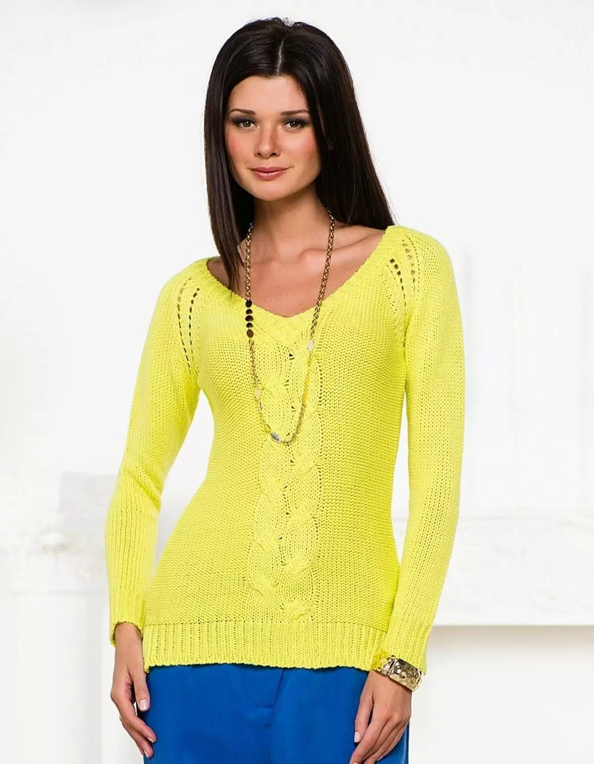 Apa yang perlu memakai sweater kuning (78 foto) 1050_60