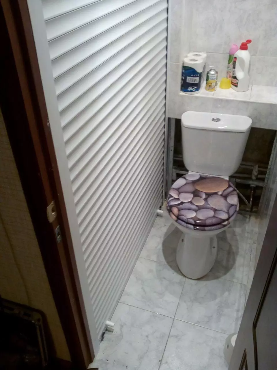 Rullluckor på toaletten (78 foton): färdiga uppsättningar med fotoutskrift för badrum, dimensioner av sanitära rullgardiner, rullgardiner med toalettmönster 10510_78