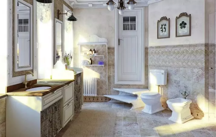 Ретро тоалетна: Семейства на тоалетната в стила на класическата ретро. Coileties-компактен и окачени тоалетни с високи топ резервоари, други модели 10518_14