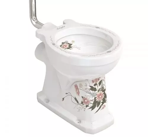 Ретро тоалетна: Семейства на тоалетната в стила на класическата ретро. Coileties-компактен и окачени тоалетни с високи топ резервоари, други модели 10518_25