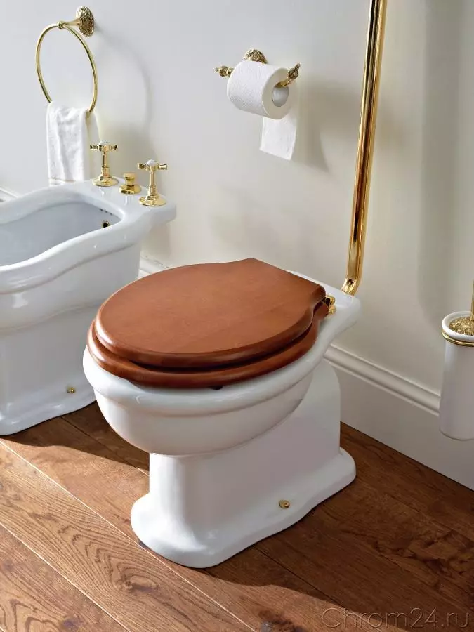 Retro WC: Rodiny WC v štýle klasického retro. Koileties-kompaktné a zavesené toalety s vysokými hornými nádržami, inými modelmi 10518_8