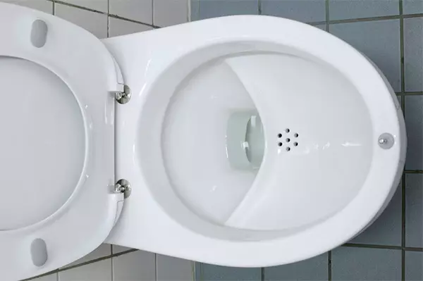Jenis mangkuk toilet (30 foto): Hidangan persegi dan persegi panjang, jenis visor dan corong berbentuk mangkuk toilet. Fitur mereka 10519_2
