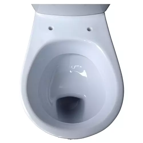 Jenis mangkuk toilet (30 foto): Hidangan persegi dan persegi panjang, jenis visor dan corong berbentuk mangkuk toilet. Fitur mereka 10519_9