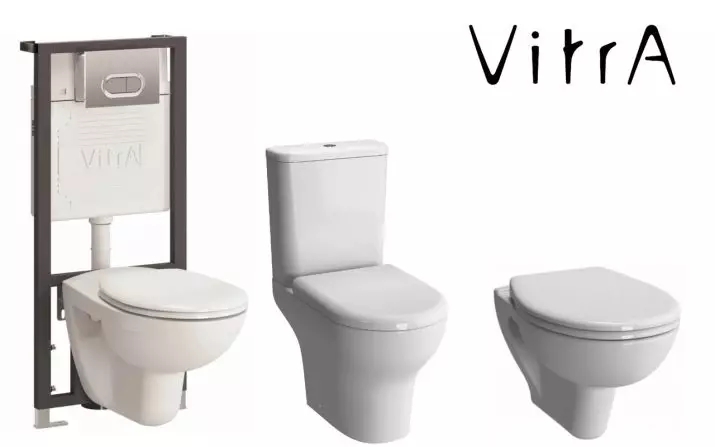 toilets VITRA: Karatteristiċi ta 'sospiżi u furious tojlits Torok, Reviżjoni ta' mudelli Zentrum u Sento, arkitekt Corner twaletta bl-għatu u barra Serenada, reviżjonijiet 10522_5
