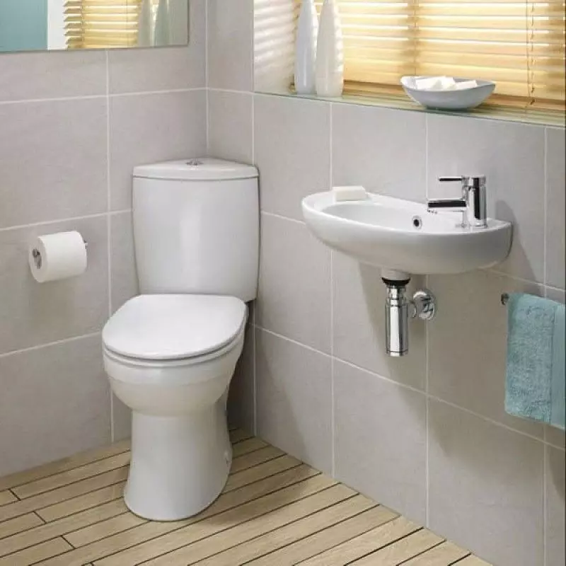 وعاء المرحاض مع الإفراج المائل: محامل المستوردة Unitaz-Compact، ركن الطبعة، المرحاض المدمجة الكابل وغيرها من النماذج مع الإصدار المائل 10523_10