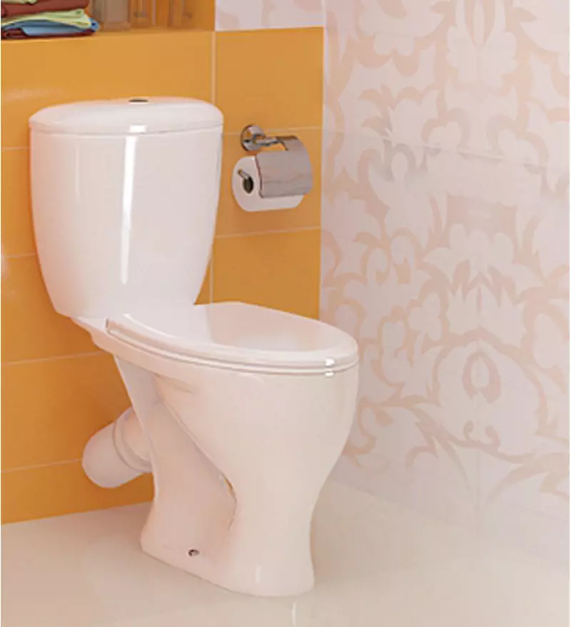 توالت توالت با انتشار مورب: واردات بلبرینگ Unitaz-Compact، Corner Edition، توالت جمع و جور کابل و دیگر مدل های با انتشار مورب 10523_28