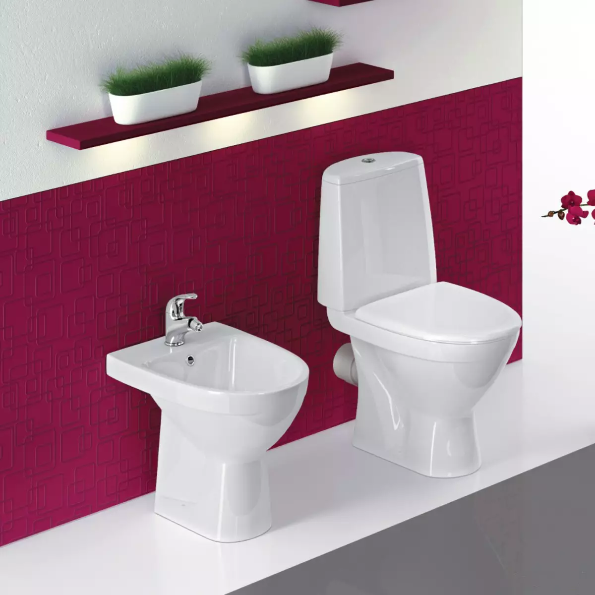 Toilet Bowl na may oblique release: Na-import na bearing unitaz-compact, edisyon sulok, cable compact toilet at iba pang mga modelo na may pahilig release 10523_30