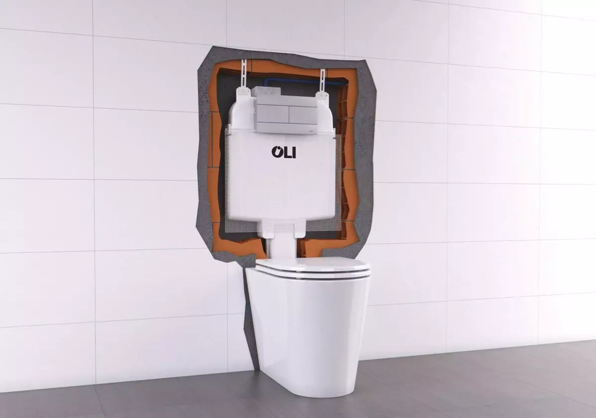 Toilet Power Toilet (40 Foto): Fitur unit lantai-ke-wear dengan tangki tersembunyi, ikhtisar model pendek dan mangkuk toilet dengan rak dalam mangkuk 10525_22