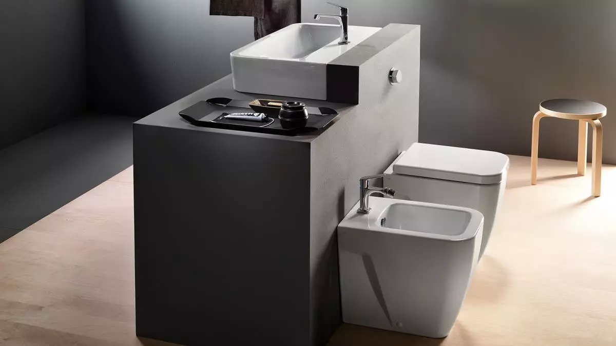 Power Toilet Toilet (40 foto's): Kenmerken van vloer-to-wear-eenheden met een verborgen tank, overzicht van verkorte modellen en wc-kommen met een plank in een kom 10525_35