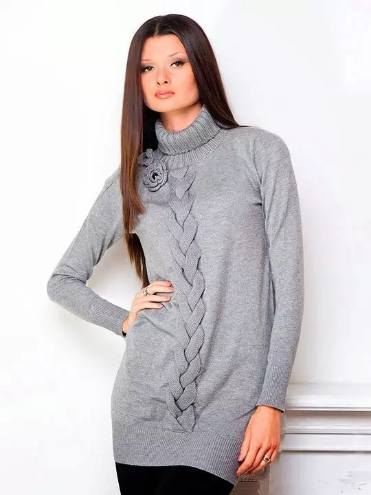 Жіночі светри (192 фото): модні светри 2021, білі, чорні, довгі, з горлом, з кашеміру, теплі, трикотажні, з косами 1052_21