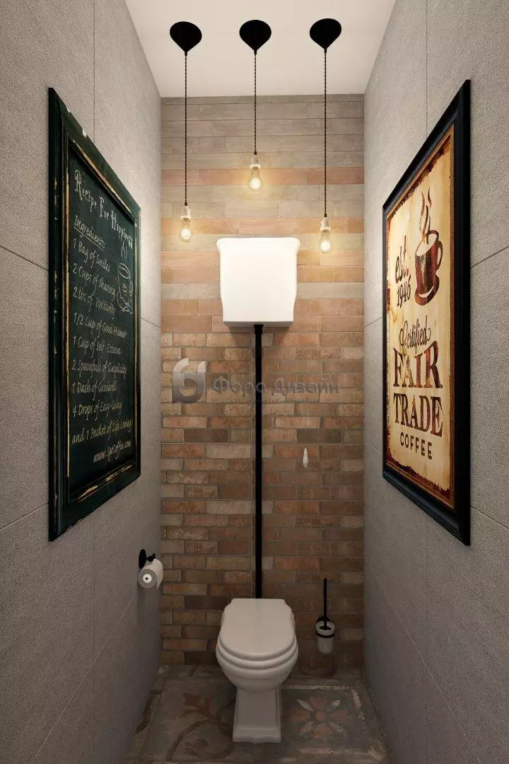 Tualete të larta bach: dizajn dhe lloje të lojë me birila të tualetit me një tip të lartë në një tub në tualet 10535_24