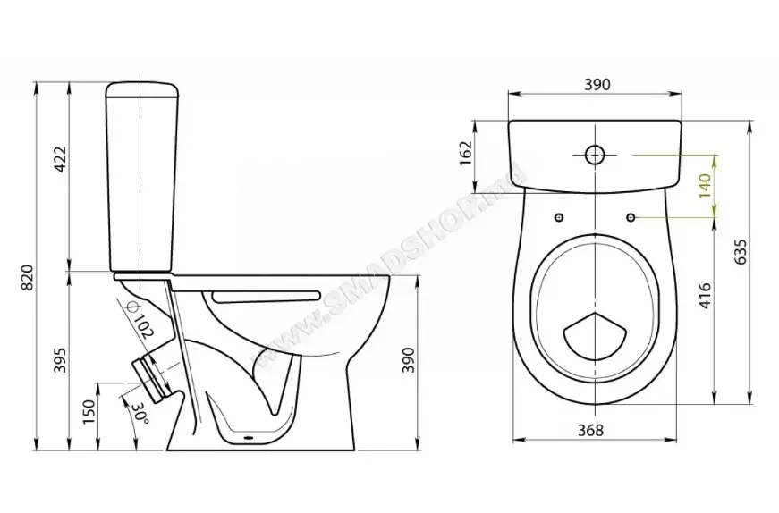 Nhà vệ sinh Santeri: Compakd-Compact 