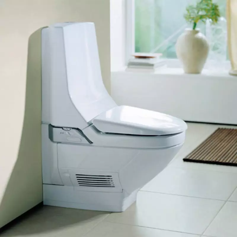 Geberit toilets: Overview of outdoor and suspended built-in, electronic and furious models, description of the toilet bowls KOLO, Aquaclean and others 10540_16