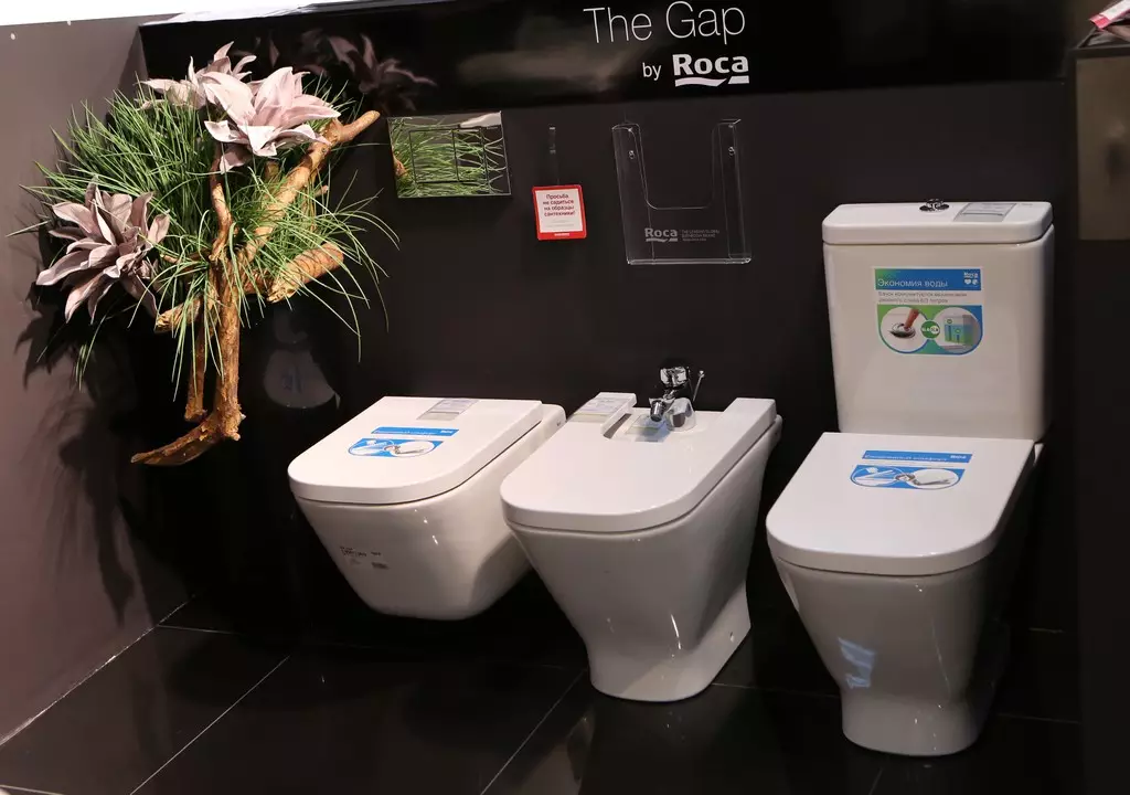 Rocaトイレ：中断と激怒モデルの特徴、トイレのボウルのレインタイトギャップクリーンリムとビクトリアノール、ダマセンソコンパクトとデブバ、レビュー 10542_16