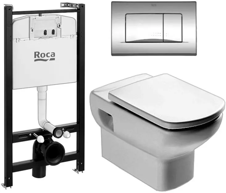 Roca toilette: Kenmerke van opgeskorte en woedende modelle, reindeters van toiletbakke Gap skoon rand en Victoria Nord, Dama Senso Compacto en Debba, Resensies 10542_55