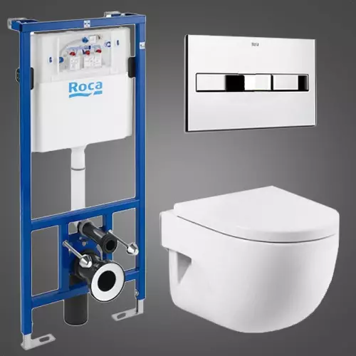 Roca toilette: Kenmerke van opgeskorte en woedende modelle, reindeters van toiletbakke Gap skoon rand en Victoria Nord, Dama Senso Compacto en Debba, Resensies 10542_62