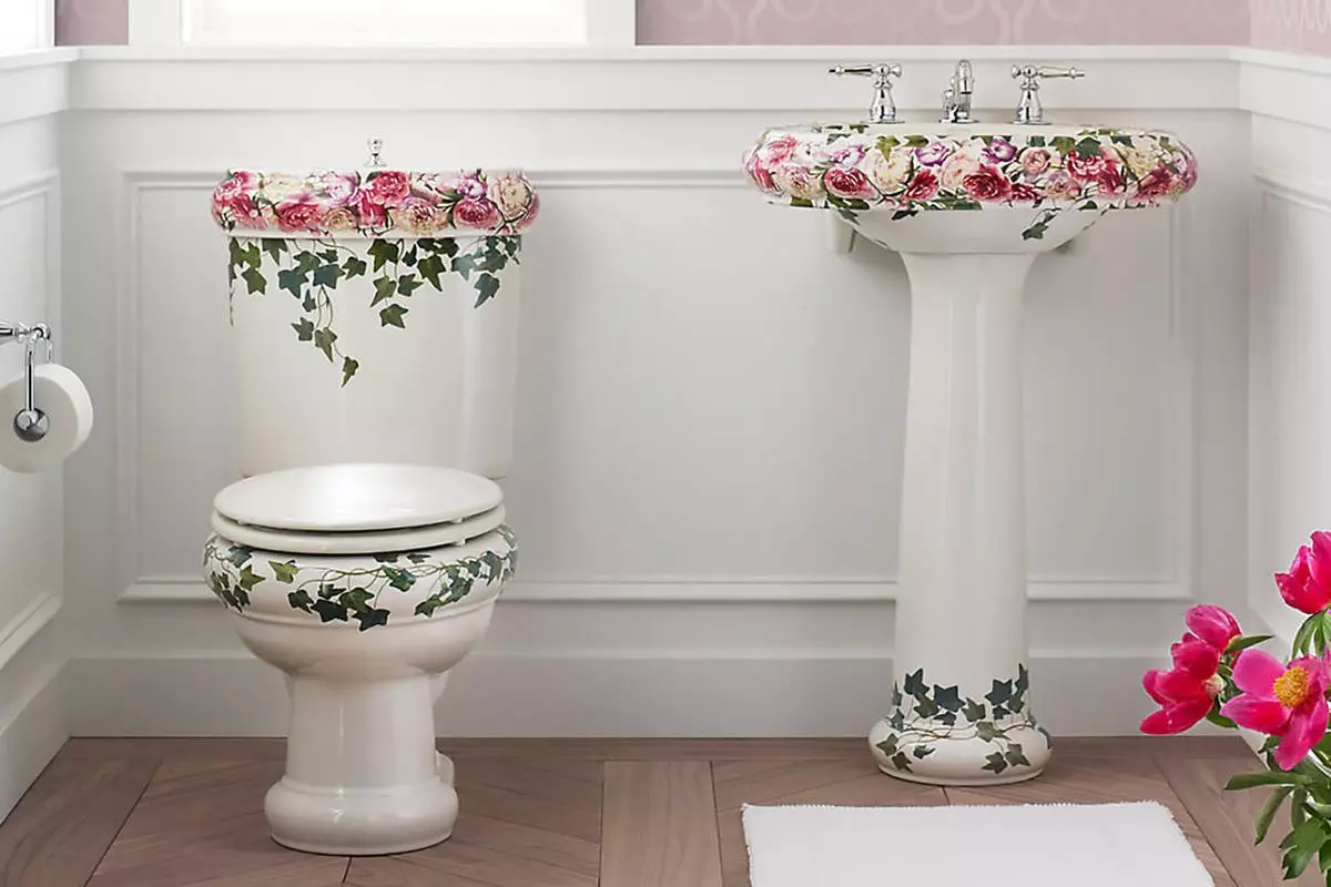 Que é mellor para o baño: porcelana ou porcelana? Pros e contras de Sanatayans e Sanfarfora. Que material é mellor? 10546_8