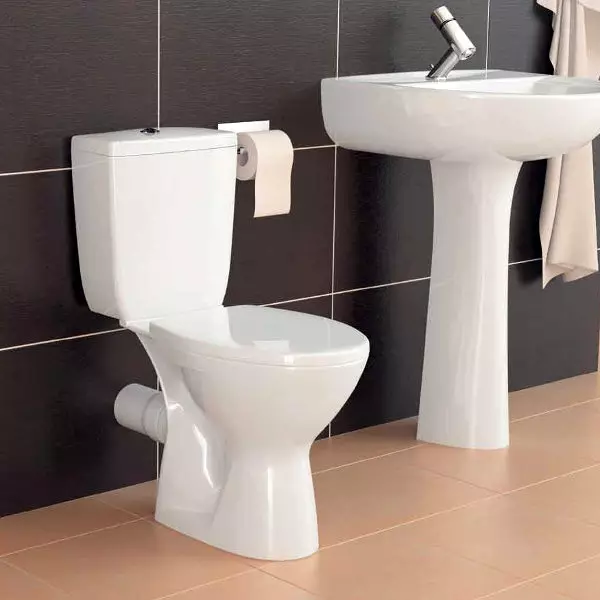 Tandas dengan pelepasan langsung: keunikan tandas dengan longkang mendatar. Apakah cara terbaik: langsung atau serong? Saiz, Ketinggian dan Parameter Lain 10548_13