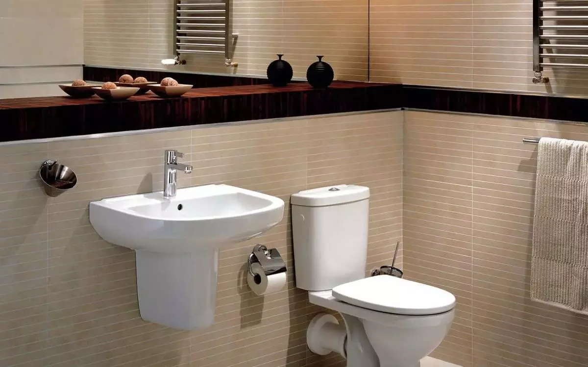 Toilet kanthi rilis langsung: keanehan jamban nganggo saluran horisontal. Apa cara paling apik: langsung utawa obong? Ukuran, dhuwur lan paramèter liyane 10548_16