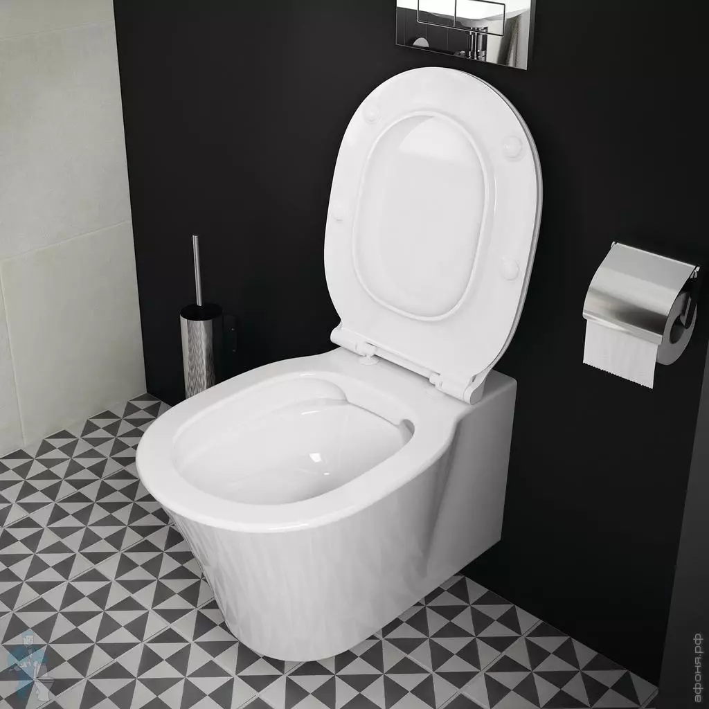 Ideel standard toiletter: gulv, suspenderet og andre typer toiletskåle, oversigt over modeller med mikrolift, Connect, Tesi Aquablade og Ocean 10553_15