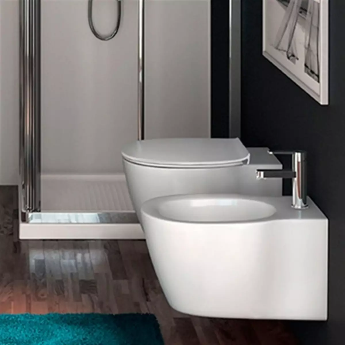 Ideel standard toiletter: gulv, suspenderet og andre typer toiletskåle, oversigt over modeller med mikrolift, Connect, Tesi Aquablade og Ocean 10553_24