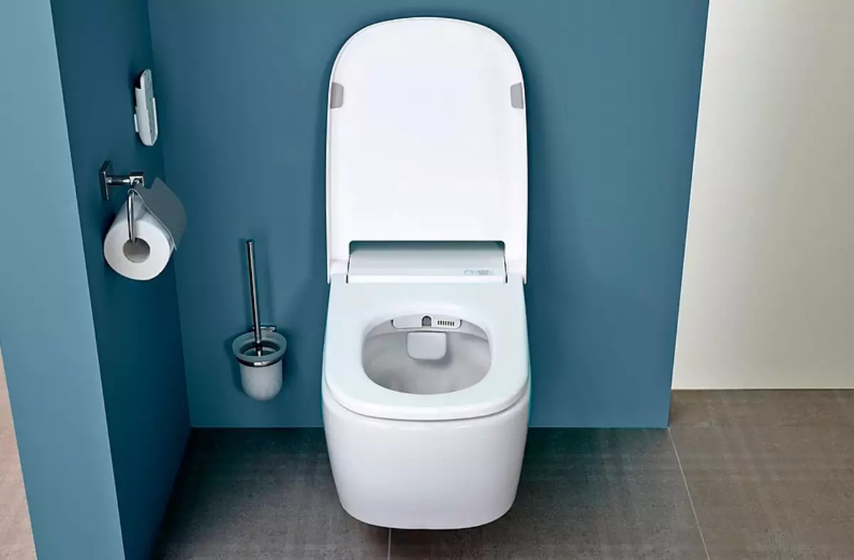 Tualete ar bidē funkciju: kulonu tualete divi vienā ar iebūvētu tualeti bidē, grīdas tualete, apvienojumā ar bift, atsauksmes 10554_17