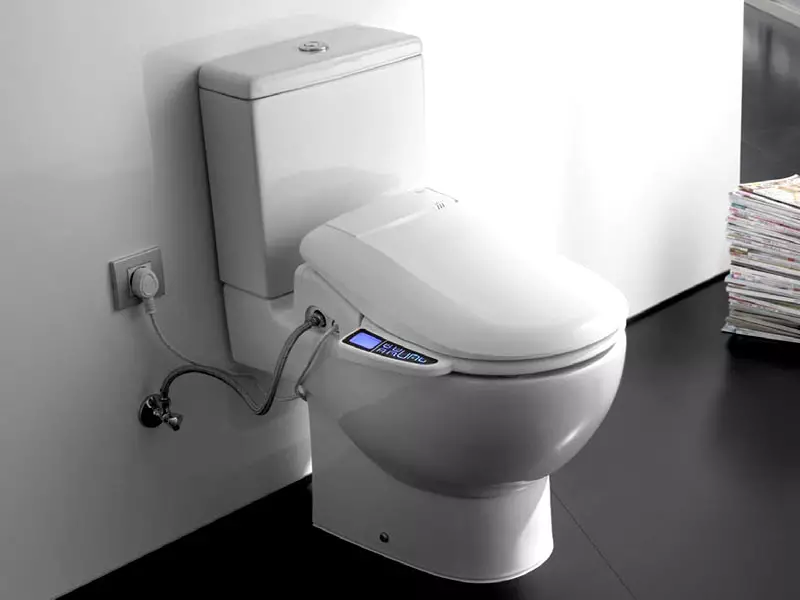 WC sa funkcija bideika: privjesak toalet dva u jednom sa ugrađenim toaletnim bideom, podnim toaletom, u kombinaciji sa biftom, recenzijama 10554_22
