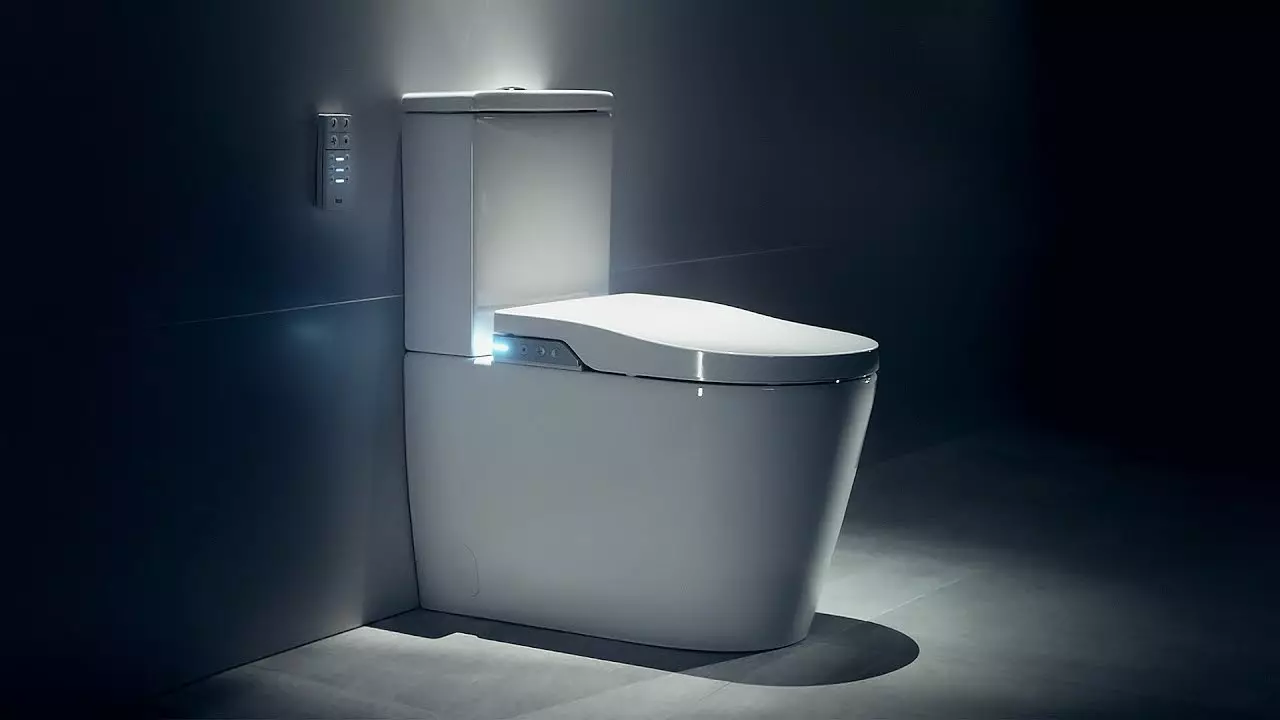 Toilet med bidet Funktion: Vedhæng toilet to i et med et indbygget toilet bidet, gulv toilet, kombineret med en bift, anmeldelser 10554_47