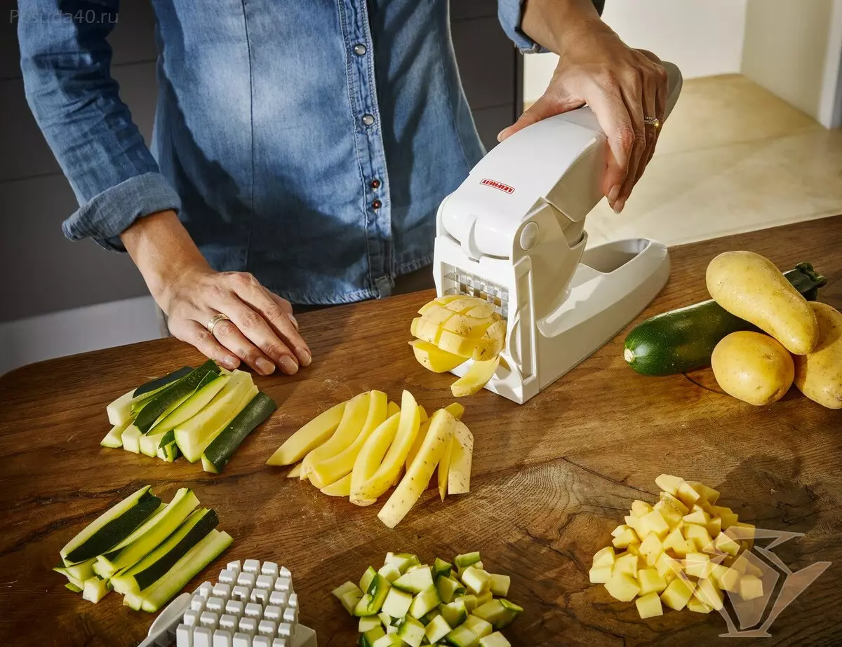 Aardappelen voor FRI: Handgrepen voor aardappelen en elektrische apparaten om het te snijden, professionele persen en huishoudelijk apparaat 10601_8