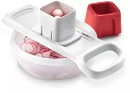 Tupperware Terki: spiralizer za povrće i rešetke sa spremnikom, drobili za sir i 