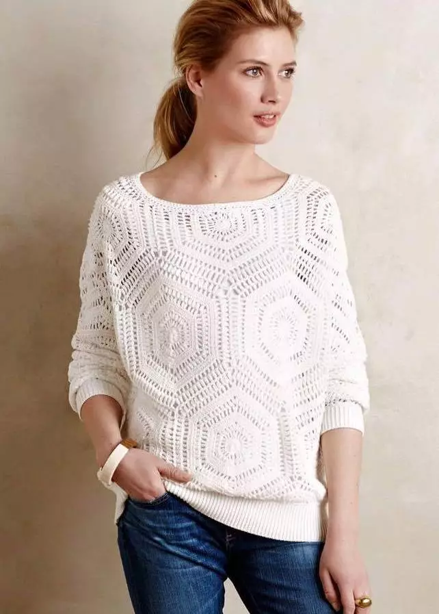 Плетени пуловери 2021 (53 снимки): модели Популярни жените 1061_11