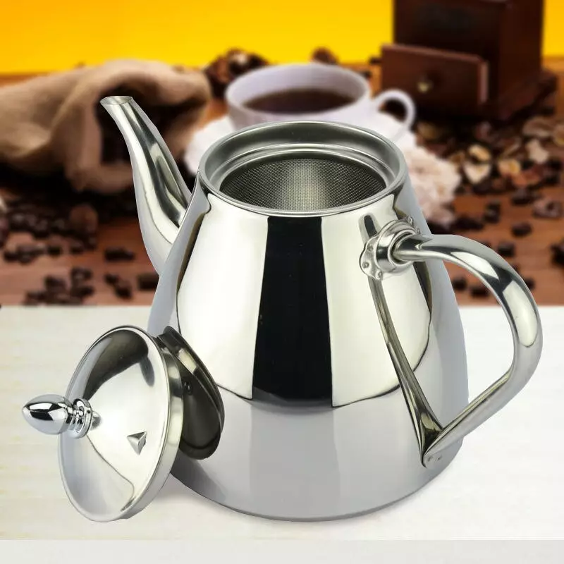 Estati Brewing Teapots (13 foto): kètl asye pur ak teyèr kwiv, pwodwi emaye ak lòt kalite 10647_3