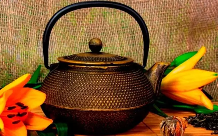 Teapots tal-birra tal-metall (13-il ritratt): ktieli ta 'l-istainless steel u teapots tar-ram, prodotti enameled u tipi oħra 10647_7
