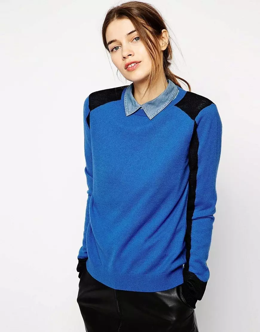 ქალი Cashmere Jumper (66 ფოტო): V- კისერზე, კლასიკური Cashmere Jumper 1065_37