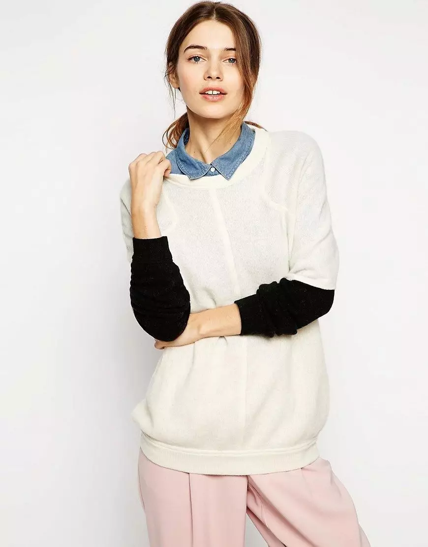 Female Cashmere Jumper (66 Valokuvat): V-kaula, Classic Cashmere Jumper 1065_54