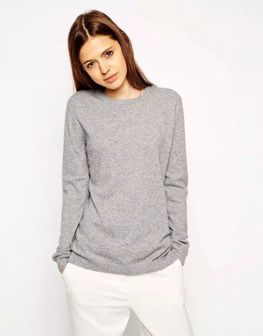 Female Cashmere Jumper (66 Valokuvat): V-kaula, Classic Cashmere Jumper 1065_6