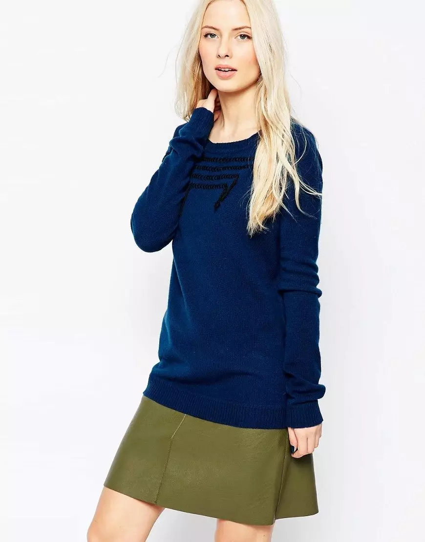 Jumper Cashmere Wanita (66 Foto): Kanthi V-Neck, Jumper kasmir klasik 1065_66