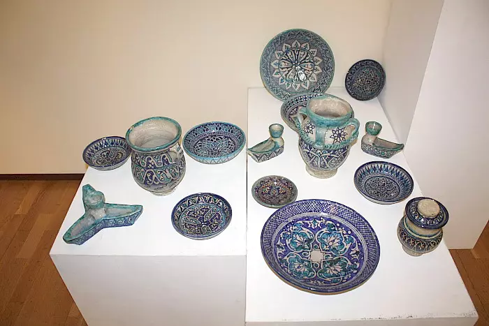 ウズベキスタン料理（25写真）：ウズベキスタン生産「Pathel」と「Rishtan」のティーセット、プレート、絵画、その他の国立皿の特徴 10737_13