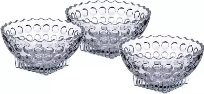 Приклучок за џем (17 фотографии): Кристално чинија и стаклена чинија. Како да изберете сет на плочи за џем? 10739_16