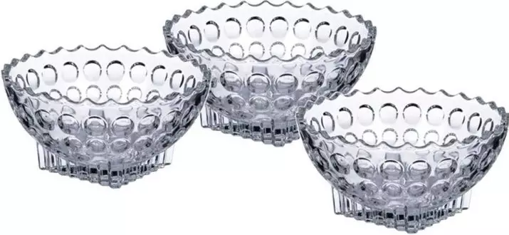 Stikkontakt for syltetøy (17 bilder): Crystal Saucer og Glass Saucer. Hvordan velge et sett med plater for syltetøy? 10739_16