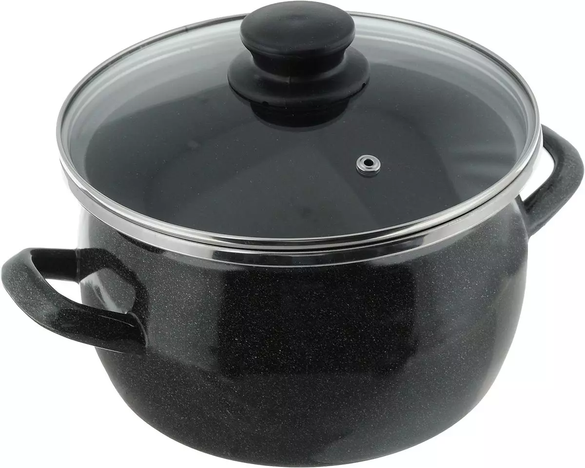 ホーロー鍋（27枚）：ロシアと他のモデルの生産の鍋の説明。それは、オーブンに入れてすることは可能ですか？ステンレス製の皿との比較。 10761_17