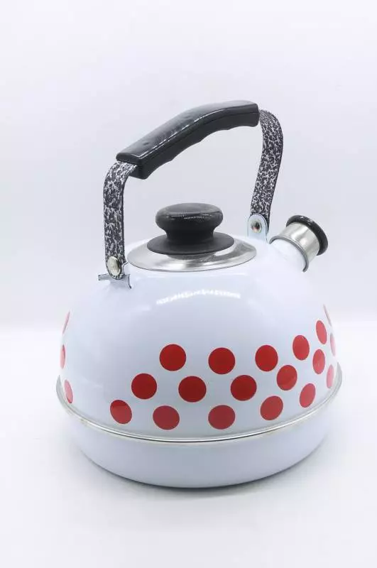 Kettle with a whistle (39 photos): enameled metal and other models for gas and other plates. Rating of the best German, Russian and other manufacturers 10767_11