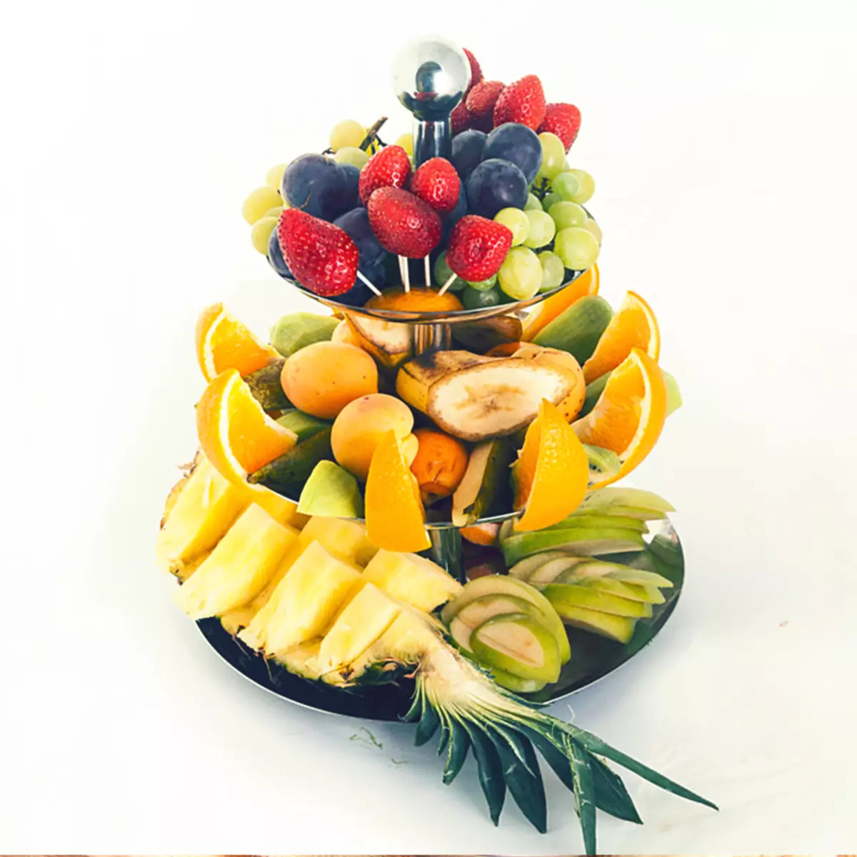 Fructica：水果的3層架子和金屬花瓶，腿上的水晶餐具和其他選擇 10777_11