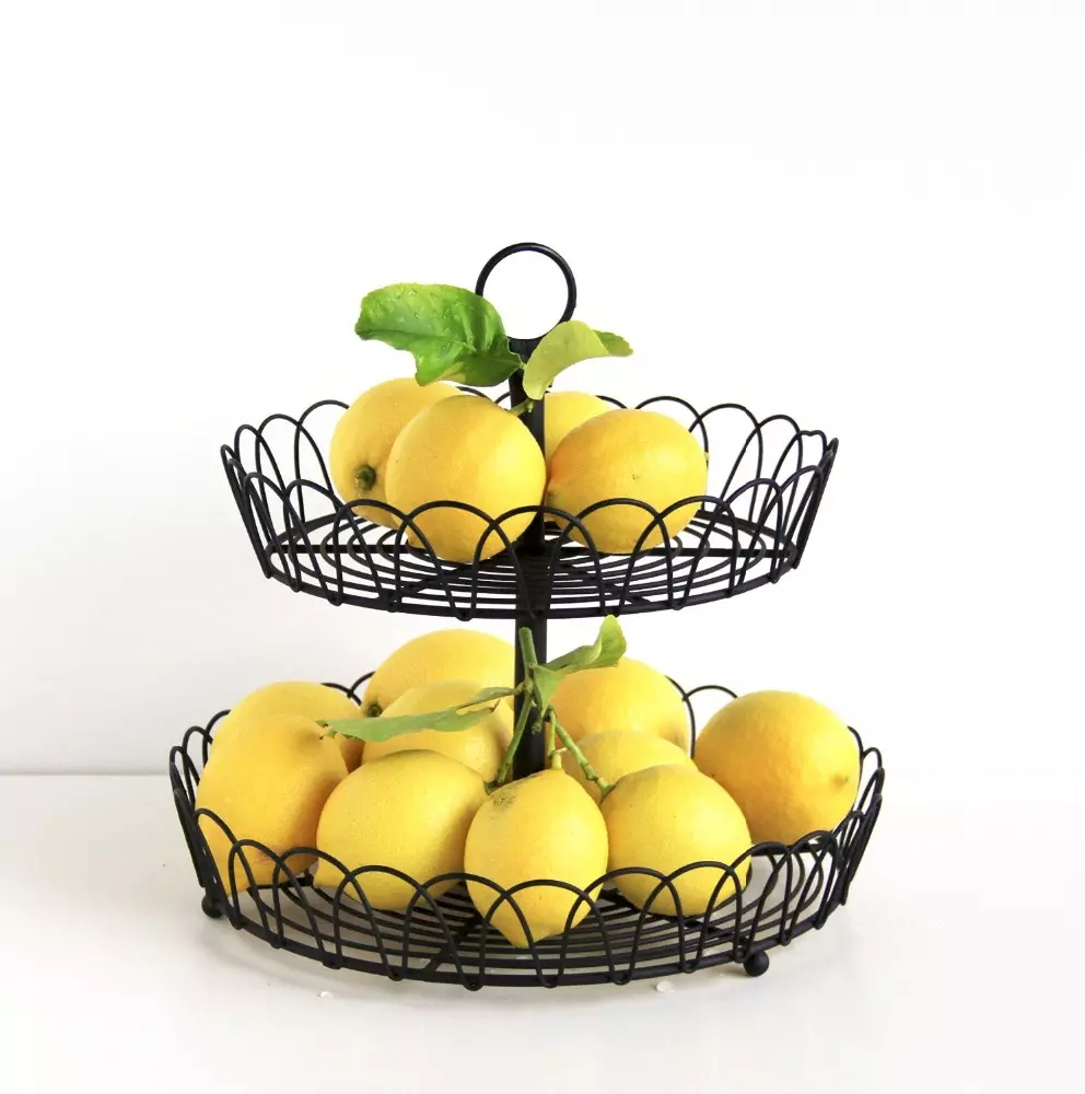 Fructica: 3-tier shelf and metal vases for fruits, crystal tableware on the leg and other options 10777_6