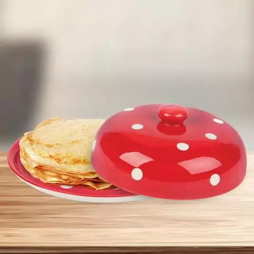 Món ăn cho bánh kếp có nắp: bánh pancake gốm với đĩa và đĩa, mô tả một dụng cụ nhà bếp pancake 10799_11