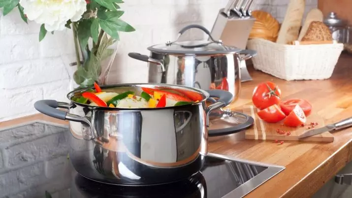 უჟანგავი ფოლადის კერძები: Metal Kitchenware- ის მახასიათებლები. როგორ გაწმენდა სამედიცინო ფოლადი Nagar სახლში? 10821_29