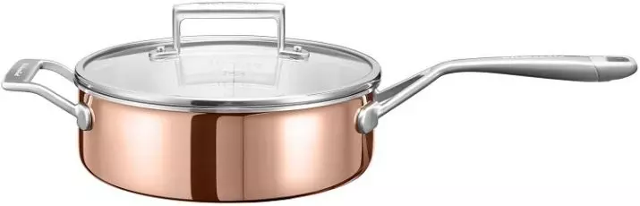 Sawsean（45張照片）：什麼是烹飪？什麼不同的煎鍋和平底鍋？蓋子和沒有鑄鐵和銅的厚底有很小的鏡頭 10828_31