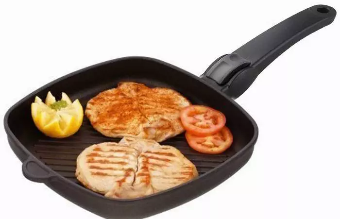 AMT Gastroguss Frying PANS: Grillaðar steikaðir pönnur og örvunarplata módel, aðrar valkostir frá Þýskalandi 10866_20