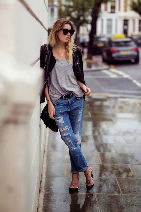 Jeans Lurus Wanita (45 Foto): Dengan mana dan bagaimana untuk memakai, panjang apa yang harus menjadi model langsung dari pinggul 1086_11