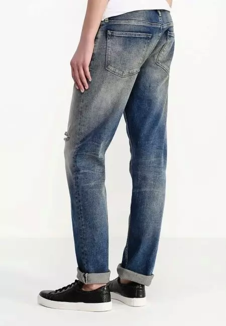 Jeans Lurus Wanita (45 Foto): Dengan mana dan bagaimana untuk memakai, panjang apa yang harus menjadi model langsung dari pinggul 1086_24